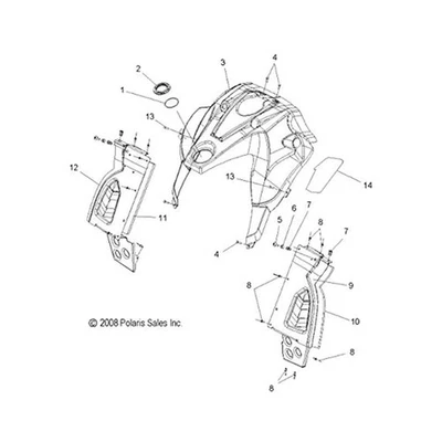 Polaris 1015642 Asm-Side Console Lh RMK Dragon 600 600 700 800 Assault RMK Shift - Image 1 of 3