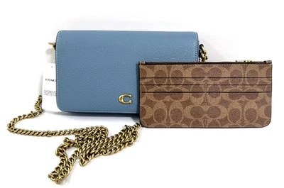 Coach Mila Leather Crossbody Bag with Removable Signature Pouch Bluebell NWT - Image 1 of 4