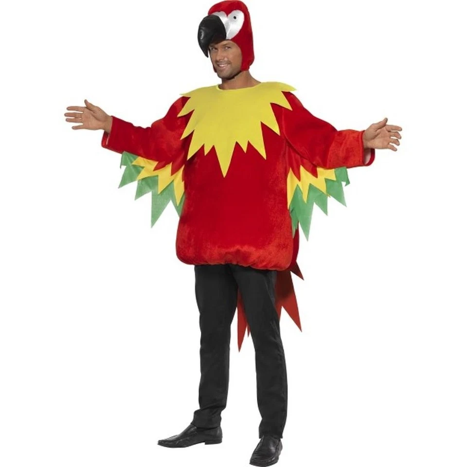 Adult Parrot Costume Fancy Dress Comedy Bird Zoo Animal Outfit Smiffys 35317