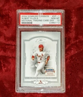ALBERT PUJOLS 2004 DONRUSS CLASSICS NAT TRADING CARD DAY #1 PSA 10 🔥NICE -POP 5 - Image 1 of 2