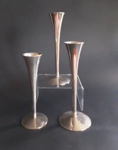 Solingen Germany Metal Candle Holders Set of 3 - Picture 1 of 3