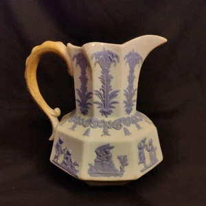 Antique Spode Sprigged Jug Blue White c1790 (Jasperware) 18thC - Picture 1 of 12