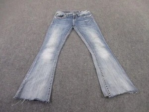 Miss Me Jeans Womens 26 Denim Flared Distressed Stretch Y2K Embroidered Adult - Picture 1 of 12