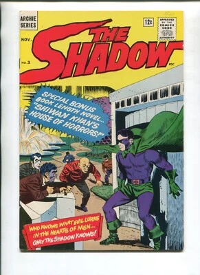 THE SHADOW 3 VF WPGS V1 ARCHIE COMICS 1964! 1ST SUPERHERO ISSUE!! - Image 1 of 2