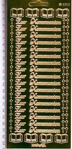 SPIEGEL Sticker Stickerbogen Aufkleber Zur Kommunion Kreuz Gebetbuch gold (530 - Bild 1 von 1