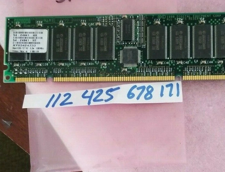 DEC HP 54-24941-HA  54-24941-HT   256MB 200 PIN 1000 MHZ DIMM FOR ES40   - Image 1 of 1