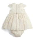 Mamas & Papas cream organza party baby dress. Size6-9 months.