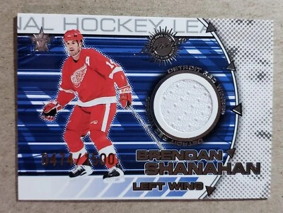 2000-01 Pacific Vanguard Brendan Shanahan & Chris Chelios Game Used Jersey /1500 - Image 1 of 2