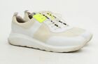Grenson Off White Leather  Trainers, Uk Size 11 F, Rrp £220