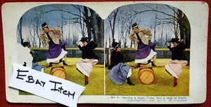 1898 STEREOVIEW T.W. Ingersoll Donne che hanno un tempo non un uomo in vista - Foto 1 di 1