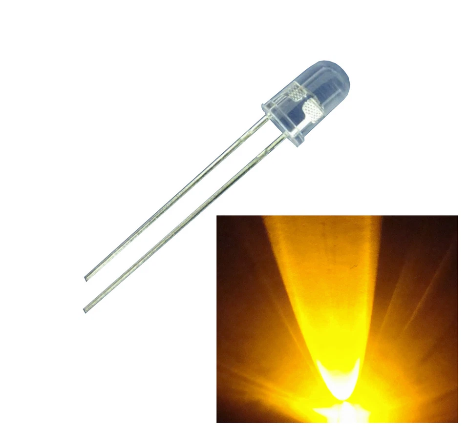 20 St.  5mm Flacker Led GELB Flackerlicht Simulation von Kerzen, Lagerfeuer - Bild 1 von 1