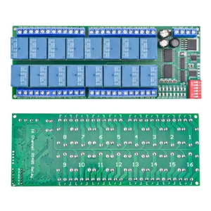DC12V 16Channel RS485 Relay Module Modbus RTU Expaning Board DIN Rail Board US - Picture 1 of 12