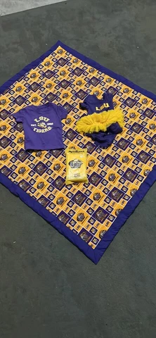 LSU BLANKET,  CHEERLEADER OUTFIT, T-SHIRT, & PONCHO Cover