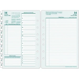 Two Page Per Day Ring-Bound Planner (Classic, Jan 2025 - Dec 2025) - Picture 1 of 6