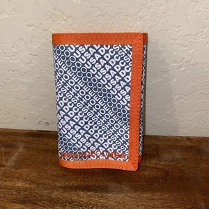 Vintage DC Shoe Co Trifold Wallet Orange Trim - Picture 1 of 4