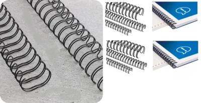 SCATOLA 100 SPIRALI METALLO 34 ANELLI PASSO 3:1 DIAMETRO 6,3 MM. BIANCO - Immagine 1 di 2