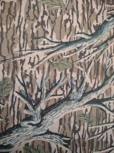 FABRIC MODERN OAK TREE STAND KNIT BROWN/GREEN MEDIUM WEIGHT 2 YARDS X 66" WIDE - Picture 1 of 2