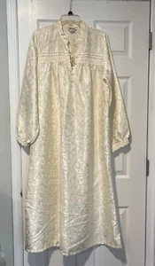 Vintage Figur Elfenbein Granny Core Nachthemd groß glänzend Tonmuster Pullover - Bild 1 von 11