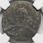 BYZANTINE Empire 976-1035 AD Anonymous Jesus Christ AE Follis Class A2 Coin NGC