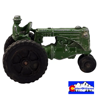 1950s Minneapolis Moline Green R Tractor With Driver 1:25 Scale Slik Toys Metal - Image 1 of 4