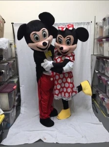 Mickey and Minnie Mouse Vollmaskottchen Erwachsene Kostüme für Geburtstag Halloween Party - Bild 1 von 3