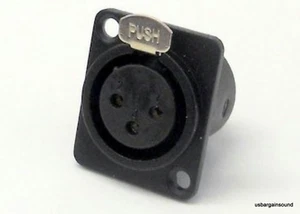 (12er-Pack) Procraft PXLRFP-B "D" Typ Panelmontage XLRF-Stecker mit schwarzem Gehäuse - Bild 1 von 1