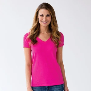 NEW Plain WOMAN V-NECK XS S M L XL 2XL 5 Colors tee - Picture 1 of 7
