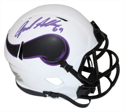 Mini casco lunar autografiado por Jared Allen Minnesota Vikings Beckett 36273 Foto 1 de 3