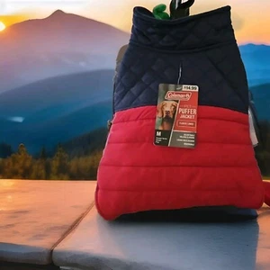"Coleman Blue & Red Reversible Pet Puffer Jacket" Size M - Bild 1 von 2