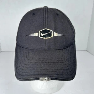 Vtg Y2K Nike Hat Black Fitted Embroidered Logo Center Swoosh Size 6 7/8 - Picture 1 of 9