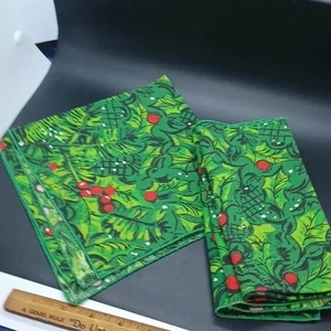 Juego de servilletas navideñas vintage años 70 Holly & Berries - Imagen 1 de 6