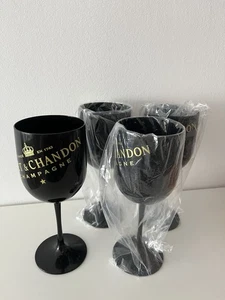 4x Moet Chandon Ice Imperial Champagner Acryl Becher Black Limited Edition NEU - Bild 1 von 3