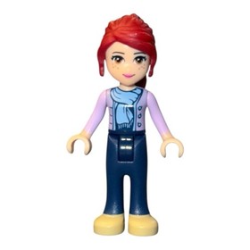 LEGO Friends Minifigure MIA frnd088 Lavender Jacket w/ Scarf  Set # 41040