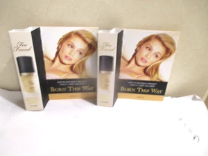 Lot Of (2) Too Faced BORN THIS WAY -  Med. To Full Coverage Foundation-Vanilla - Picture 1 of 3