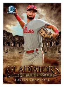 Justin Crawford 2024 Bowman Cromo Gladiadores del Diamante Refractor Filis - Imagen 1 de 2