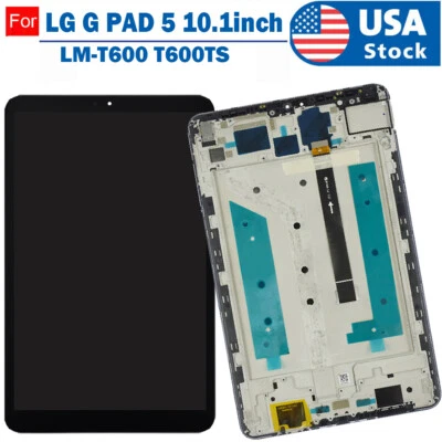 + Marco Negro Para LG G Pad 5 10.1 LM-T600TS T600QS T600US T600MS Pantalla Táctil LCD Foto 1 de 4