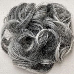 Piezas de cabello Apexhairs con pan desordenado para mujer extensión de panecillo updo como cabello humano real - Imagen 1 de 13