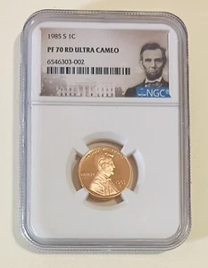 1985-S Lincoln Memorial Cent NGC-PF70 RD ULTRA CAMEO - Picture 1 of 2