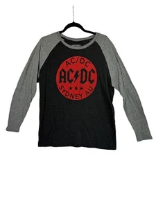AC/DC Sydney AU 2016 Band Raglan Graphic Long Sleeve Tee Unisex Black Gray XL - Picture 1 of 7