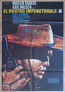 One-Eyed Jacks ORIGINAL Spanish '72 POSTER Marlon Brando western MAC artwork! - Imagen 1 de 5