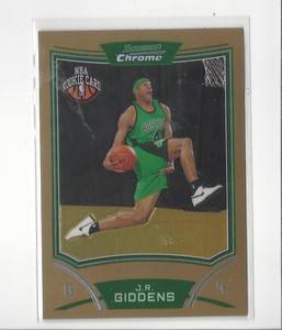 2008-09 Bowman Chrome Refractor Gold #136 J.R. Giddens RC Rookie Celtics /50 