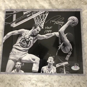 Rick Barry signed 8x10 NBA HALL OF FAME ABA NBA NCAA legends PSA COA - Picture 1 of 2