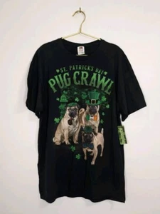 NWT St. Patrick's Day Irish Pub Crawl XL Black Short Sleeve T-shirt - Picture 1 of 8