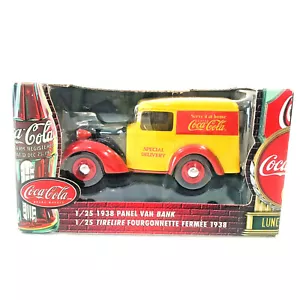 1938 Panel Van Bank Coca Cola Die Cast Vehicle Yellow Red 1:25 Scale - Picture 1 of 10