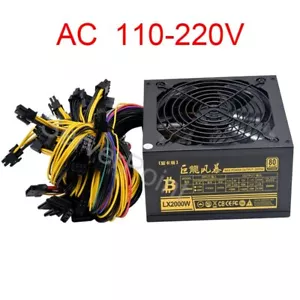 AC110-220v ATX PC 2000 W Netzteil 8 Grafikkarte Ethereum ETH BTC RVN Mining - Bild 1 von 8
