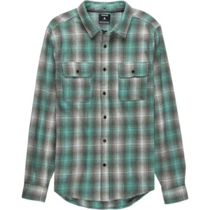 Hurley Men's Cortez Flannel Plaid Long Sleeve Button Shirt in Olive - Picture 1 of 2