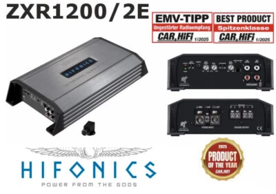 Hifonics ZXR 1200/2E Digital 2-Kanal Verstärker 1200 Watt RMS mit Fernbedienung - Bild 1 von 4