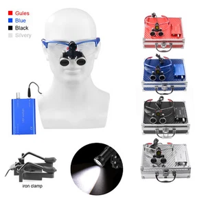 DY-409 Dental 5W LED Headlight with 2 Clips +3.5X-420MM Surgical Loupe+AL-BOX CE - Picture 1 of 70