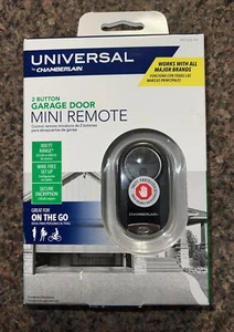 Universal by Chamberlain 2-Button Garage Door Mini Remote (MC100-P2) New Sealed - Picture 1 of 6