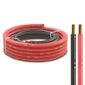 Kit de cable de alimentación terrestre DS18 4-GA Ultra Flex OFC 5 pies negro y rojo de 20 pies - Imagen 1 de 3